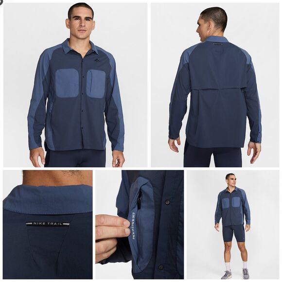 Nike Trail Dri-FIT ADV UV Running Shirt Jacket - Picture 1 of 16